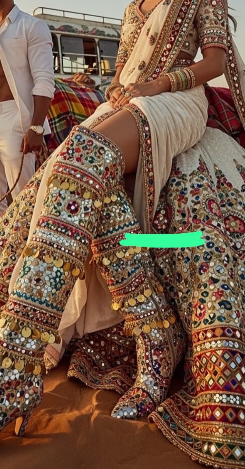 Embellished Indian ceremonial ensemble